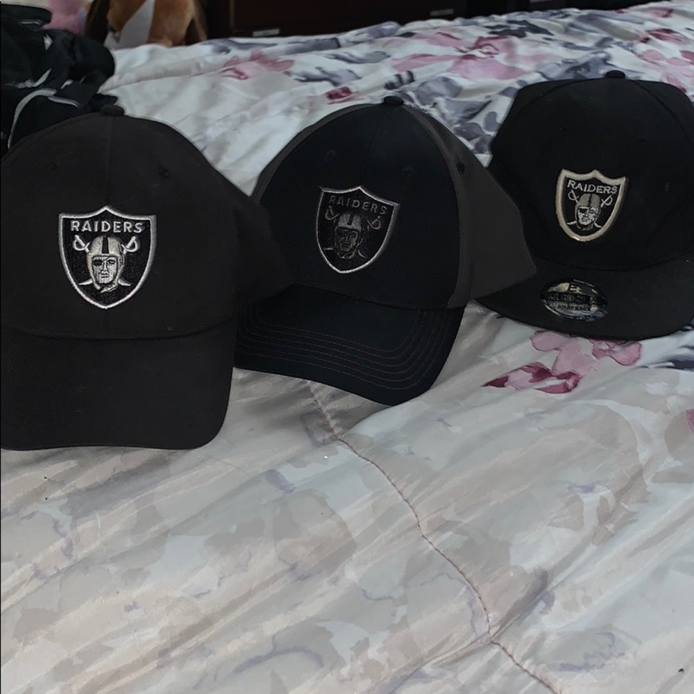 Raiders hats $15 for all 3